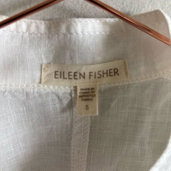 Eileen Fisher Womens Long Sleeve Front Button Jacket White Size Small - Picture 8 of 13